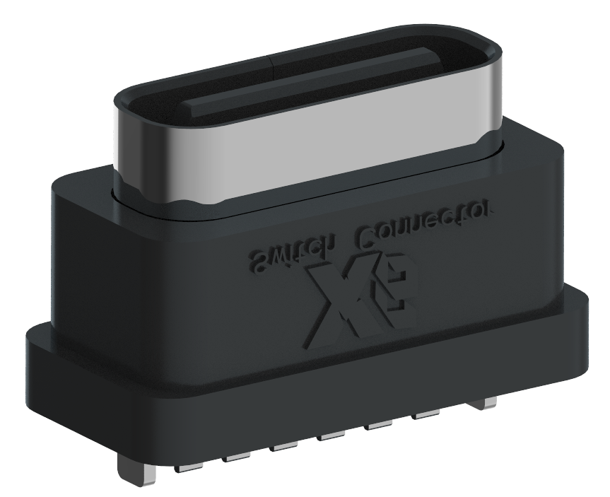 XB-ATCF-06-001-X TYPE C 6P 立插防水母座H=6.8mm(E款)